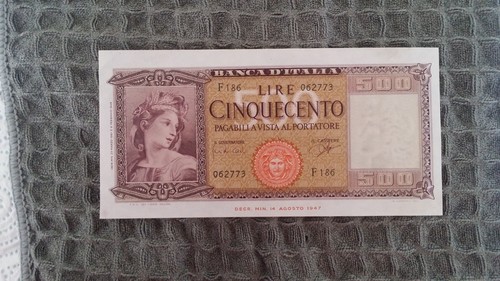 Banconota 500 lire decreto - banconota,