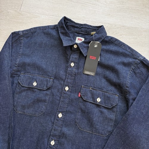 Camicia levi denim blu uomo - denim,