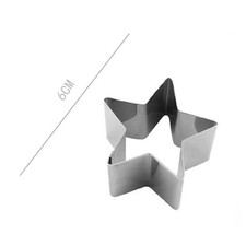 SET 6 PEZZI STAMPO FORME PER DOLCI TORTE BISCOTTI STAMPI FORMA STELLA 6CM 98937