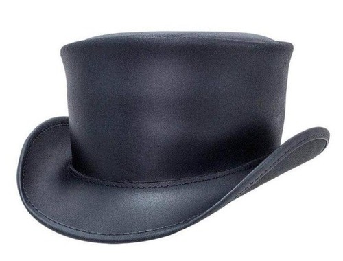 Cappello pelle con fascia - in,