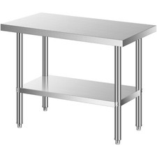 LEEVOT Tavolo da Lavoro Inox 1000lb Acciaio Professionale Cucina Ristorante