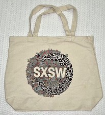 Borsa tote vintage HBO SXSW festival musicale Texas Sophie Roach stampa grafica 13x15