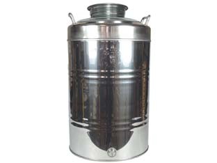 Fusto inox per olio - olio, graffato