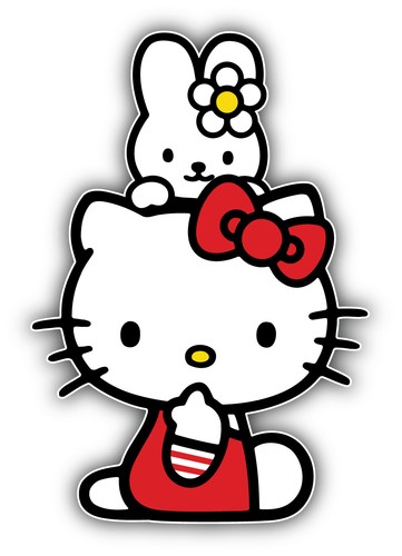 Adesivo hello kitty cartone - hello,