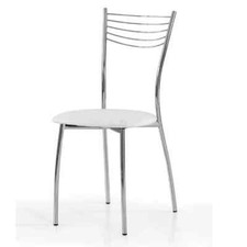 Set of 6 White Faux Leather