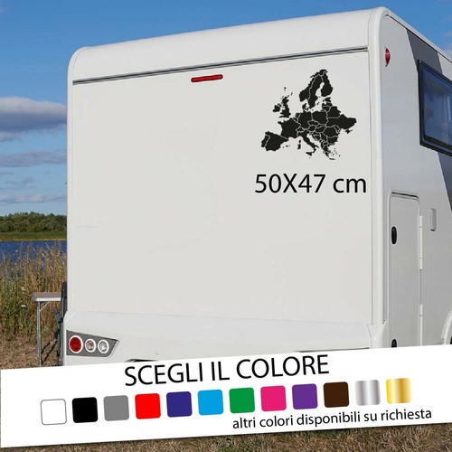 Adesivo per camper mappa - per,