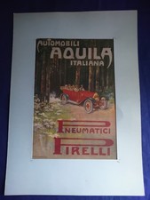 Vecchia Pubblicità PNEUMATICI  PIRELLI  Da Rivista D'epoca AUTOMOBILI AQUILA ITA