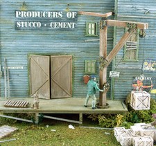 Gru di carico industriale a braccio scala HO stile legno viene fornita pre usurata 1/87 scl