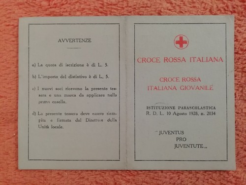 3732 tessera croce rossa - 3732,