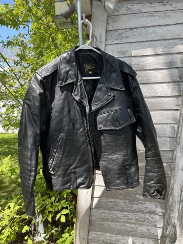 Giacca pelle moto vintage - giacca,