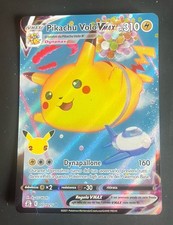 Pikachu Volo Vmax gran festa Ita Mint Pokemon 25th anniversario no charizard