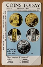 schede telefoniche SIP Prp Omaggio Monete Oggi COINS TODAY NUOVA RARA