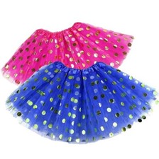 2 pezzi gonna tutù RAGAZZA BAMBINO abito fantasia gonne danza festa (SPD H rosa + R blu)