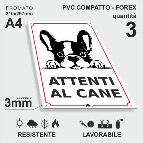 Cartello attenti cane - attenti,