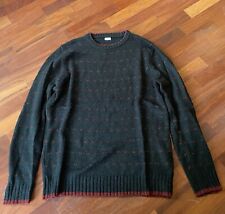 Maglione Scout Uomo- Nero Con Piccoli Disegni In Rosso