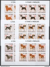 KV084 IMPERFORATO 2003 S. TOMO & PRINCIPE NUOVO FAUNA ANIMALI CANI CROCE ROSSA 6SET MNH