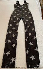 Tuta donna elegante in pailettes stretch. USATA SOLO PER 1 SHOOTING FOTOGRAFICO