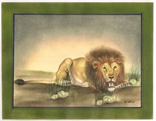 Dipinto Leone Fatto a Mano Raj