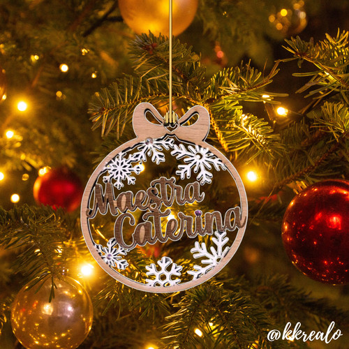 Pallina natale legno di - natale,