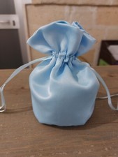 10pz SACCHETTI IN RASO AZZURRO