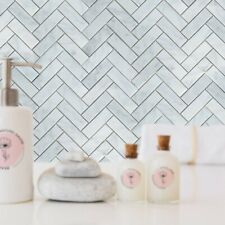 Piastrelle Mosaico Foglio Marmo Carrara Spina Aringa per Pareti Pavimenti Bagni Cucina