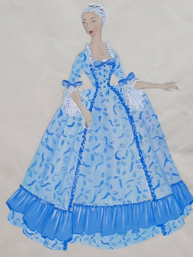 Costume donna luigi disegno - donna, xv