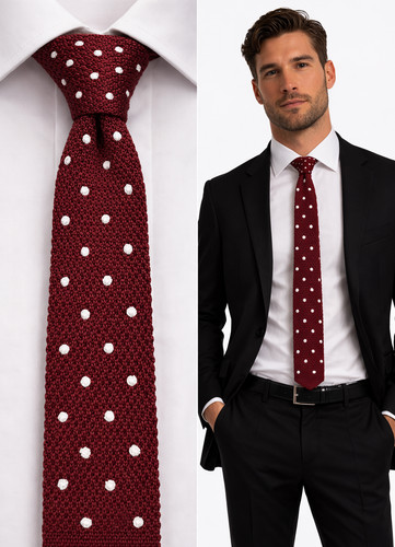 Rosso bordeaux uomo cravatta - bordeaux,