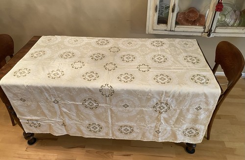 Tovaglia lino vintage ricamata