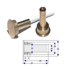 CONTATTO MAGNETICO PER PORTE BLINDATE POTENZIATO INCASSO OTTONE A/CO.