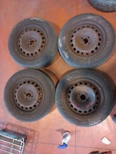 N.4 CERCHI IN FERRO RENAULT 4 FORI - 15" - 6,5J H2C + GOMME USATI