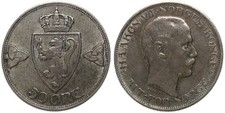 Norwegen - Norway 50 Öre 1912
