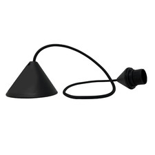 Portalampada E27, Nero Opaco |