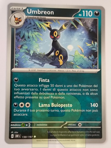 Umbreon ossidiana infuocata - ossidiana,