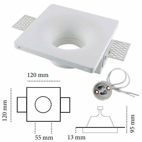 Faretto gesso ceramico - in,
