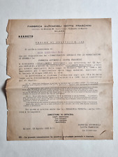 Fascismo Isotta Fraschini Guerra Mobilitazione Civile Documento Fascista 1935