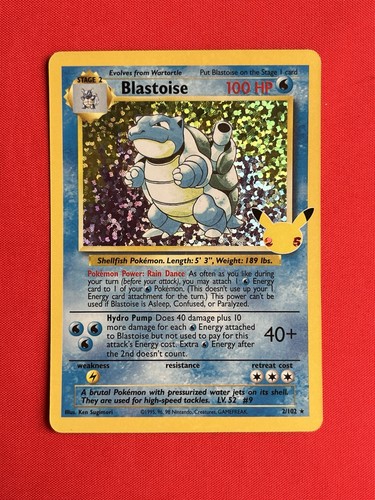 Blastoise holo 102 25th - holo, 2/102