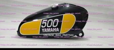 Yamaha XT500 TT500 1977 Serbatoio Benzina Benzina Acciaio Nero + TAPPO / ADAT...
