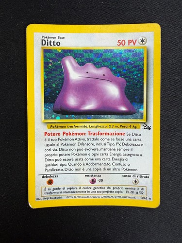 Pokemon ditto fossil rara - 3/62,