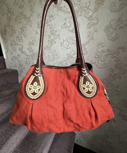 Borsa tela arancione luana - in,