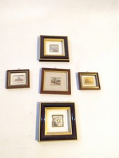 5 Quadretti in foglia oro 23 kt.