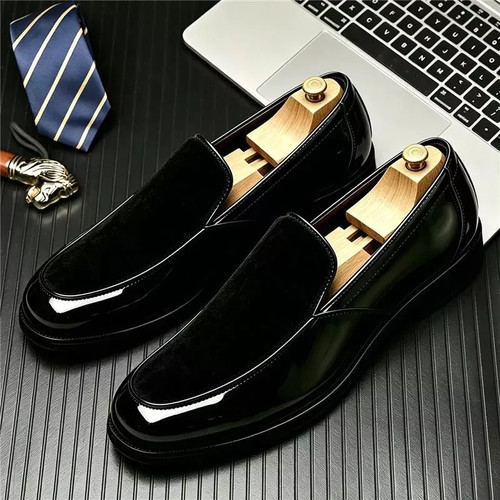 Mocassini uomo nero - nero, vernice