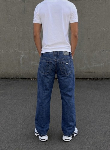 Jeans armani baggy blu scuro - armani,