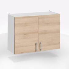 SCOLAPIATTI ECO CM 80X32 H.60 BIANCO E ROVERE ARTISAN