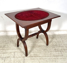 PICCOLO TAVOLO LIBRO IMPERO EPOCA 1800 APRIBILE CASSETTO NOCE GIOCO CONSOLLE