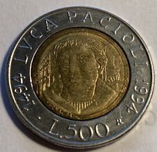 Italia Moneta 500 lire 1994 500° anniversario Nascita di Luca Pacioli KM#167