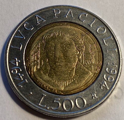 Italia moneta 500 lire - lire, 1994