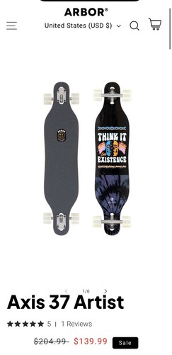 Longboard arbor axis think - arbor, "think