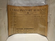 Giornale- L'OSSERVATORE ROMANO n°183 -8 ago 1943-originale -SC.grande