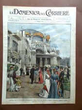 Copertina Domenica Corriere 1902 Apertura Esposizione d'Arte a Torino Beltrame