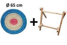 Tiro Con L'Arco Bersaglio di paglia Ø 65 cm dipinto + stand in legno